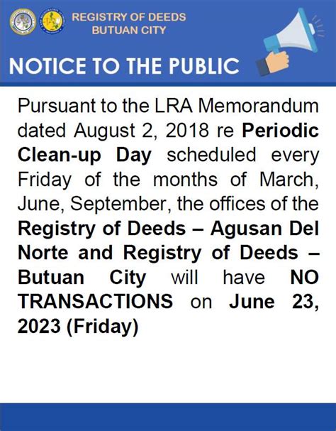 registry of deeds butuan city|LRA On.